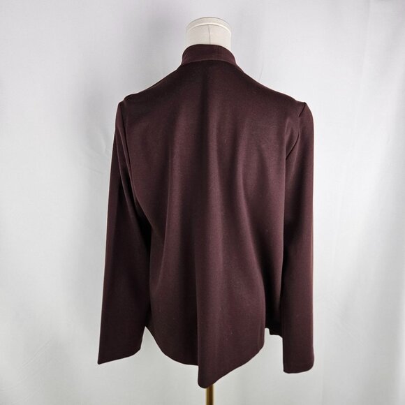 Eileen Fisher Cassis Ponte Open Front Jacket Cardigan Medium Brown NWOT - Picture 5 of 10